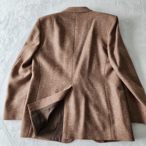 Henley Pure New Wool Tweed Blazer Mens 42‎ Short Hipster Jacket Vintage Wedding - Picture 10 of 16